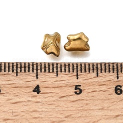 304ステンレススチールビーズ  イオンプレーティング（ip）  ナゲット  18KGP本金メッキ  5x6.5x4mm  穴：1.4mm&nbsp;STAS-L315-008G
