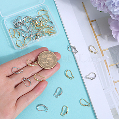 24 Pairs 2 Colors Brass Earring Hooks&nbsp;KK-SP0001-41