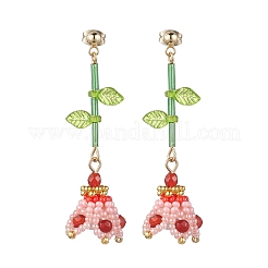3 Pairs 3 Style Natural Agate & Malaysia Jade Dangle Stud Earrings&nbsp;EJEW-MZ00125