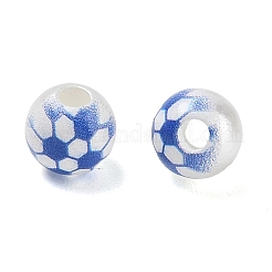 Sports Printed ABS Plastic Beads&nbsp;PL-CBA1C22-08