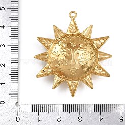 304ステンレスペンダント  太陽のチャーム  イオンプレーティング（ip）  18KGP本金メッキ  45x38.5x6mm  穴：2mm&nbsp;STAS-L295-01G-02