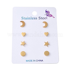 304 Stainless Steel Earring Sets&nbsp;EJEW-S248-01G