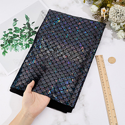 1M Fish Scale Pattern Spandex Fabrics&nbsp;DIY-CY0003-51A