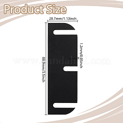 プラスチック製のドアヒンジシム  ブラック  89x29x1mm&nbsp;FIND-WH0173-519B