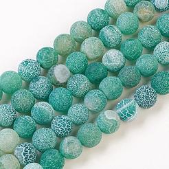Natural Weathered Agate Beads Strands&nbsp;G-G589-8mm-08