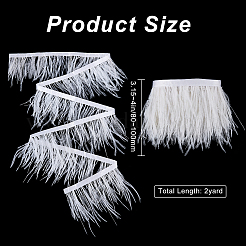 2 Yards Fashion Ostrich Feather Cloth Strand Costume Accessories&nbsp;FIND-GF0003-42B