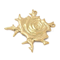 304ステンレスペンダント  花  イオンプレーティング（ip）  18KGP本金メッキ  45x48x2.5mm  穴：2.2mm&nbsp;STAS-D127-19A-G