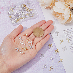 54Pcs 9 Style Zinc Alloy Rhinestone Cabochons&nbsp;MRMJ-HY0001-20