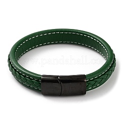 Mixed Color Braided Leather Cord Bracelet&nbsp;BJEW-M302-01EB