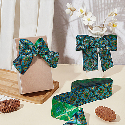 Polyester Jacquard Flower Ribbon for Garment Accessories&nbsp;OCOR-WH0097-24A
