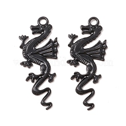 合金ペンダント  翼竜  電気泳動黒  48x20x2mm  穴：3mm&nbsp;PALLOY-F281-06EB