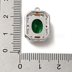 Brass Micro Pave Cubic Zirconia Pendants&nbsp;ZIRC-P114-12P