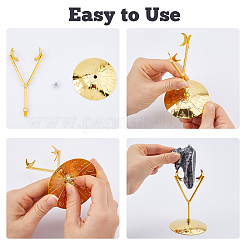 Alloy Crystal Ball Crafts Holder&nbsp;ODIS-WH0030-260G