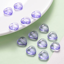 透明なアクリルビーズ  ハート  ミディアムスレートブルー  13.5x13.5x5.5mm  穴：1.5mm  約775個/500g&nbsp;TACR-S154-54B-47