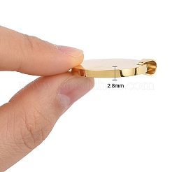 304 Stainless Steel Pendants Ion Plating(IP)&nbsp;STAS-P115-08G