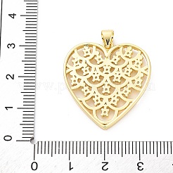 Brass Micro Pave Cubic Zirconia Pendants&nbsp;KK-D325-31G
