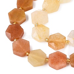 Natural Golden Silk Jade Beads Strands&nbsp;G-N368-01A-16