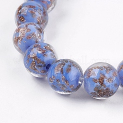 Handmade Gold Sand Lampwork Beads&nbsp;LAMP-K029-08