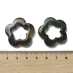 天然インディアンアゲート瑪瑙カボション  5-花弁中空の花  29x30x6mm&nbsp;G-Q190-05H