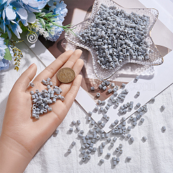 PE DIY メルティビーズ ヒューズビーズ リフィル 1000個  チューブ  グレー  5x5mm  穴：3mm&nbsp;DIY-SP0006-83B