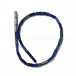 天然石ラピスラズリビーズ連売り  直方体の  染め  12~13x4~5x4~5mm  穴：1mm  約29個/連  15.24''（38.7センチメートル）&nbsp;G-I326-04