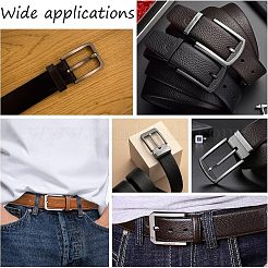 ステンレス鋼のローラーのバックル  男性用DIYベルトアクセサリー用1ピースピンバックル  長方形  ステンレス鋼色  64x51x10mm&nbsp;FIND-WH0110-169
