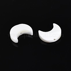 天然トロカスシェルビーズ  ムーン  貝殻色  12x9.5x3mm  穴：0.9mm&nbsp;BSHE-E026-13