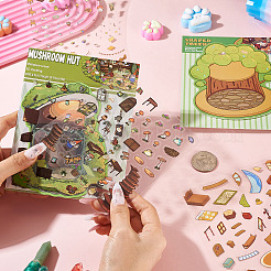 PET Plastic Picture Stickers&nbsp;DIY-TA0015-80F