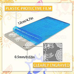 ステンレス鋼の DIY ネイルアート テンプレート  テンプレートツール  長方形  混合図形  12x6cm  5枚/セット&nbsp;MRMJ-WH0098-013