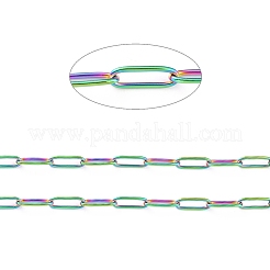 Ion Plating(IP) 304 Stainless Steel Paperclip Chains&nbsp;CHS-H031-02MC