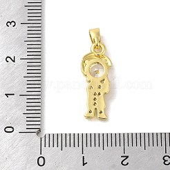 Rack Plating Brass Micro Pave CLear Cubic Zirconia Pendants&nbsp;KK-C053-07A-G