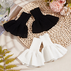 2 Pairs 2 Colors Cotton Knit Rib Sleeve Cuff&nbsp;AJEW-FG0003-95