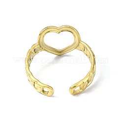 Ion Plating(IP) 304 Stainless Steel Open Cuff Ring&nbsp;RJEW-L109-021G