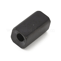 304ステンレスチューブビーズ  長方形  ブラック  16x8x8mm  穴：3.5mm&nbsp;STAS-D139-01B-EB