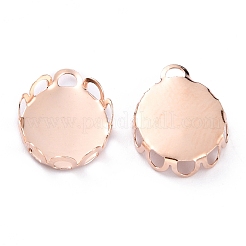 304 Stainless Steel Charms Cabochon Settings&nbsp;STAS-Y001-11EG
