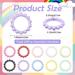 20Pcs 10 Colors Acrylic Bead Frame&nbsp;OACR-YW0003-93