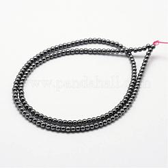 Grade AA Non-magnetic Synthetic Hematite Beads Strands&nbsp;G-P209-01-3mm