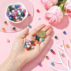 120Pcs 12 Colors Round Imitation Cat Eye Resin Beads&nbsp;RESI-CJ0004-65