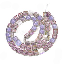 Electroplate Transparent Glass Beads Strands&nbsp;EGLA-N017-03F
