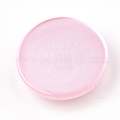 樹脂カボション  グリッターパウダー付き  半円  ピンク  18x5mm&nbsp;CRES-T008-20G