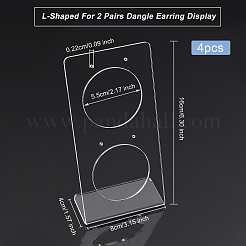 Transparent Acrylic Earring Display Stands&nbsp;EDIS-WH0012-18