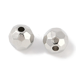 CCBプラスチックビーズ  ラウンド  多面カット  7.5x7mm  穴：1.8mm&nbsp;ALUM-U001-01B-03