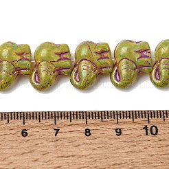 Painted Glass Beads Strands&nbsp;GLAA-Z021-11F