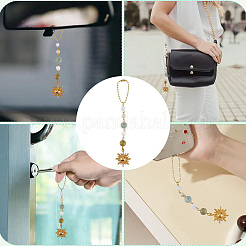 3Pcs Natural Gemstone Beads Pendant Decorations&nbsp;HJEW-CN0001-49