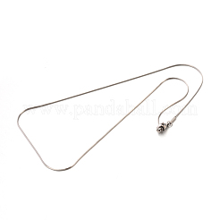 Tarnish Resistant 304 Stainless Steel Snake Chain Necklaces&nbsp;STAS-M174-020P-B