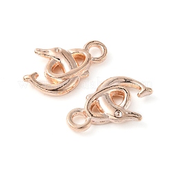 合金イルカのペンダント  チベットスタイル  ニッケルフリー＆鉛フリー  ローズゴールド  19x12x3mm  穴：2.5mm  約810個/1000g&nbsp;TIBEP-20596-RG-NR
