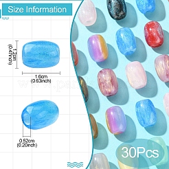 30Pcs 3 Styles Resin European Beads&nbsp;RESI-FS0001-71