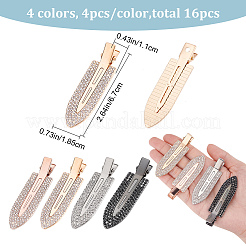 16Pcs 4 Colors Surfboard Shaped Alloy Rhinestone Alligator Hair Clips&nbsp;PHAR-CP0001-10