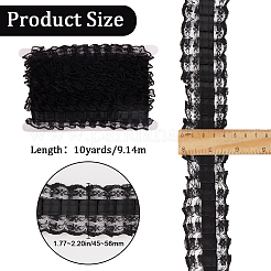 10 Yards Polyester Pleated Flower Lace Trim&nbsp;OCOR-GF0003-88B
