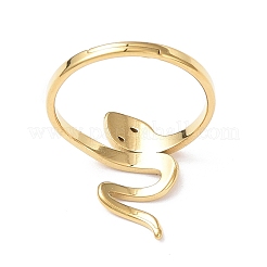 Ion Plating(IP) 304 Stainless Steel Snake Adjustable Ring for Women&nbsp;RJEW-I097-06G
